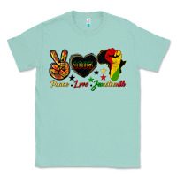 Seafoam peace love juneteenth raised fist Classic Tee - HRA Design Shop