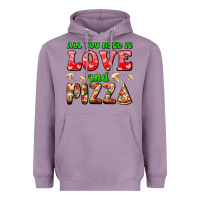 Lavender all you need is love and pizza Heavyweight Hoodie - AdoDesignShop