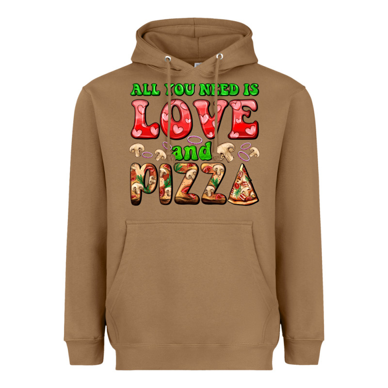 All You Need Is Love And Pizza Heavyweight Hoodie by AdoDesignShop | Teevron