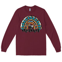 Burgundy western mama rainbow Long Sleeve Tee - RanaPortraitStore