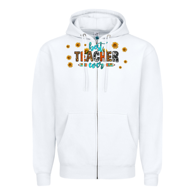 Best Teacher Ever 16oz Libbey Glass Zipper Hoodie by HRA Design Shop | Teevron