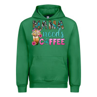 Emerald Mama Needs Coffee Bbs Urban Hoodie - BundleAndBundleShop