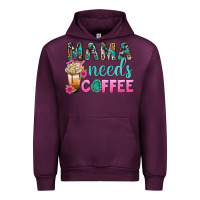 Mauve Wine Mama Needs Coffee Bbs Urban Hoodie - BundleAndBundleShop