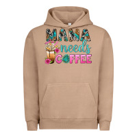 Pigment Burro Mama Needs Coffee Bbs Urban Hoodie - BundleAndBundleShop