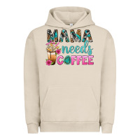 Pigment French Oak Mama Needs Coffee Bbs Urban Hoodie - BundleAndBundleShop