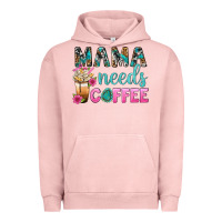 Pigment Salmon Mama Needs Coffee Bbs Urban Hoodie - BundleAndBundleShop
