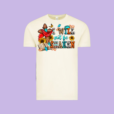 I Will Not Be Shaken Vintage Tee Designed By Zillion Design Studio