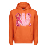 Carrot customized breast cancer ribbon and background Premium Hoodie - MaliasSmallBusiness