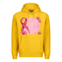 Lemon customized breast cancer ribbon and background Premium Hoodie - MaliasSmallBusiness