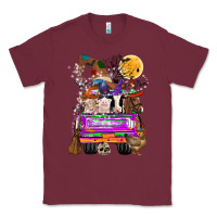 Burgundy Hallloween Farm animals Truck Classic Tee - CowhideDigitalArt