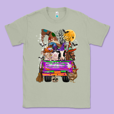 Hallloween Farm Animals Truck Classic Tee Designed By Cowhidedigitalart