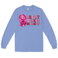 Colony Blue Breast Cancer Awareness with Coffee Cup Long Sleeve Tee - texasbilliewilder