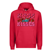 Cardinal hugs and kisses valentines Premium Hoodie - AdoDesignShop