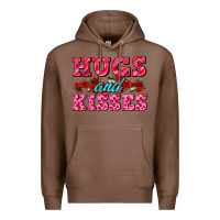 Chestnut hugs and kisses valentines Premium Hoodie - AdoDesignShop