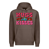 Coffee hugs and kisses valentines Premium Hoodie - AdoDesignShop