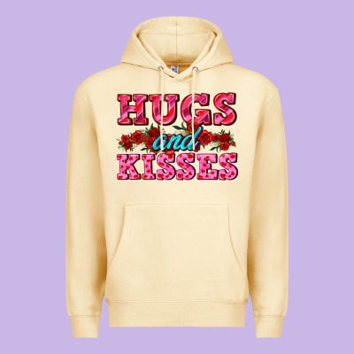 Hugs And Kisses Valentines Premium Hoodie Designed By Adodesignshop
