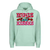 Seafoam hugs and kisses valentines Premium Hoodie - AdoDesignShop