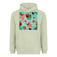 Matcha summer vibes seamless pattern Heavyweight Hoodie - BundleAndBundleShop