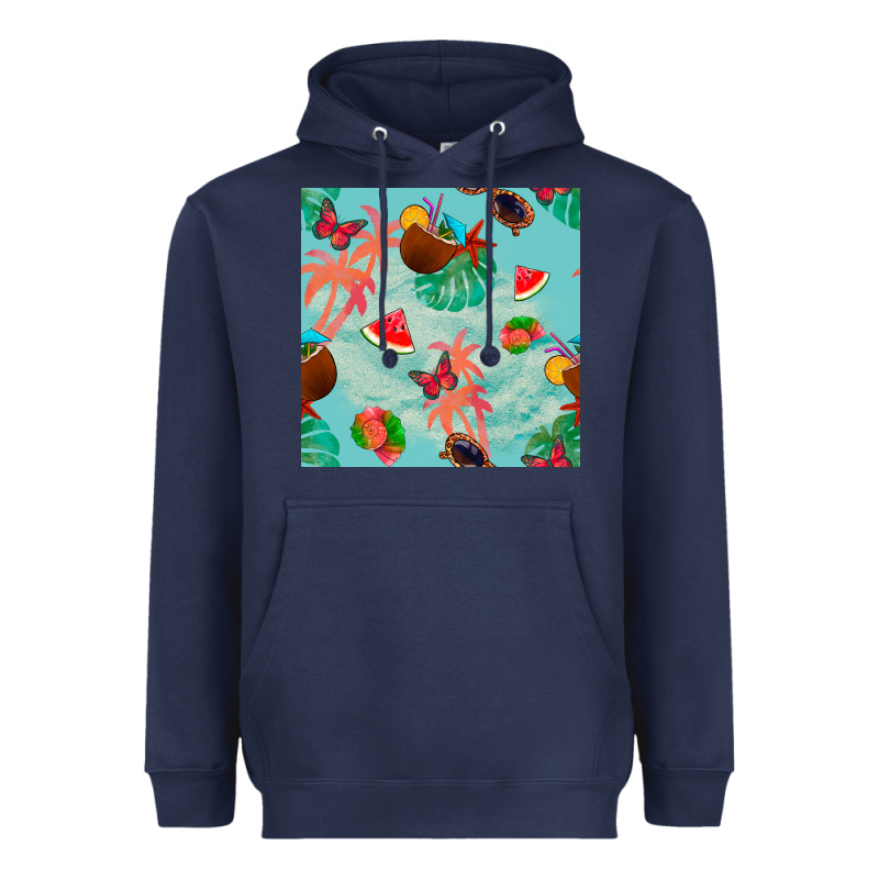 Summer Vibes Seamless Pattern Heavyweight Hoodie by BundleAndBundleShop | Teevron