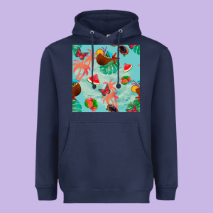 Summer Vibes Seamless Pattern Heavyweight Hoodie Designed By Bundleandbundleshop