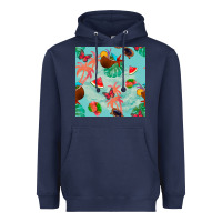Navy summer vibes seamless pattern Heavyweight Hoodie - BundleAndBundleShop