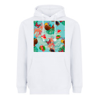 White summer vibes seamless pattern Heavyweight Hoodie - BundleAndBundleShop