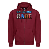 Burgundy american babe Zipper Hoodie - HRA Design Shop