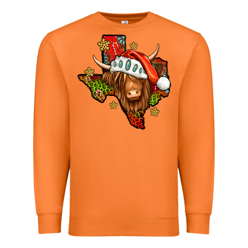 Shaggy Cow Texas Christmas Premium Sweatshirt by Jasminsmagicworld | Teevron