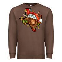 Chestnut Shaggy cow Texas Christmas Premium Sweatshirt - Jasminsmagicworld
