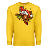 Lemon Shaggy cow Texas Christmas Premium Sweatshirt - Jasminsmagicworld