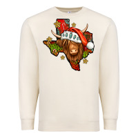 Sandshell Shaggy cow Texas Christmas Premium Sweatshirt - Jasminsmagicworld