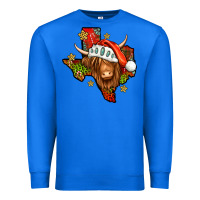 True Royal Shaggy cow Texas Christmas Premium Sweatshirt - Jasminsmagicworld