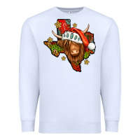 White Shaggy cow Texas Christmas Premium Sweatshirt - Jasminsmagicworld