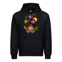Black Beach Hair Afro Messy Bun Bbs Urban Hoodie - BundleAndBundleShop