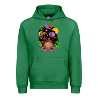 Emerald Beach Hair Afro Messy Bun Bbs Urban Hoodie - BundleAndBundleShop
