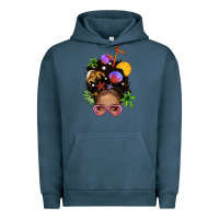 Pigment Midnight Navy Beach Hair Afro Messy Bun Bbs Urban Hoodie - BundleAndBundleShop