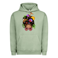 Pigment Oil Green Beach Hair Afro Messy Bun Bbs Urban Hoodie - BundleAndBundleShop