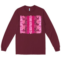 Burgundy Breast Cancer Brushstrokes Long Sleeve Tee - texasbilliewilder