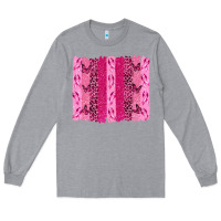 Heather Grey Breast Cancer Brushstrokes Long Sleeve Tee - texasbilliewilder