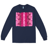 Navy Breast Cancer Brushstrokes Long Sleeve Tee - texasbilliewilder