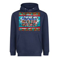 Navy American babe leopard gemstone Heavyweight Hoodie - Artiststas