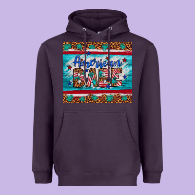 American Babe Leopard Gemstone Heavyweight Hoodie Designed By Artiststas