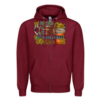 Burgundy coffee Zipper Hoodie - RacoonDesign