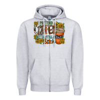 Heather Grey coffee Zipper Hoodie - RacoonDesign