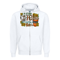 White coffee Zipper Hoodie - RacoonDesign