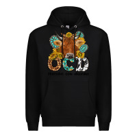 Black obsessive cow disorder Premium Hoodie - NancyCooperArtShop