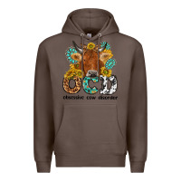 Coffee obsessive cow disorder Premium Hoodie - NancyCooperArtShop