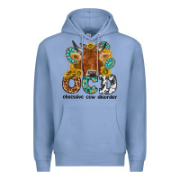 Colony Blue obsessive cow disorder Premium Hoodie - NancyCooperArtShop