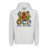 Dove Grey obsessive cow disorder Premium Hoodie - NancyCooperArtShop