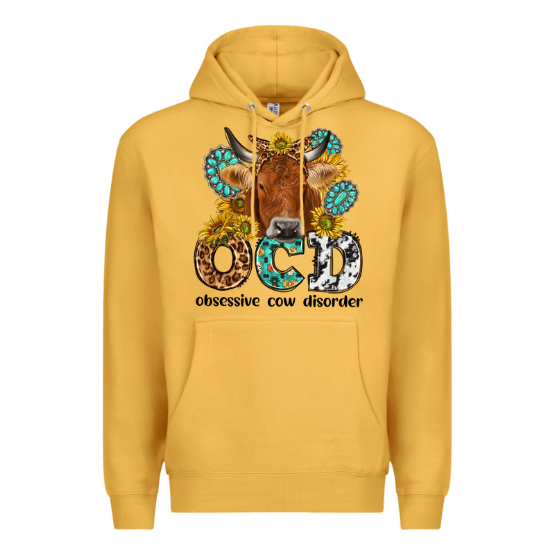 Obsessive Cow Disorder Premium Hoodie by NancyCooperArtShop | Teevron